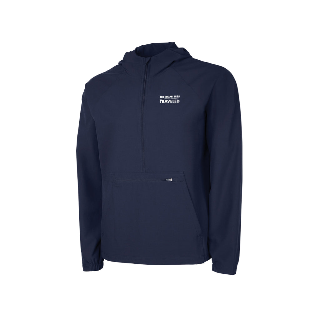 The Road Less Traveled - Men's Navy Stretch Anorak Charles River Jacket