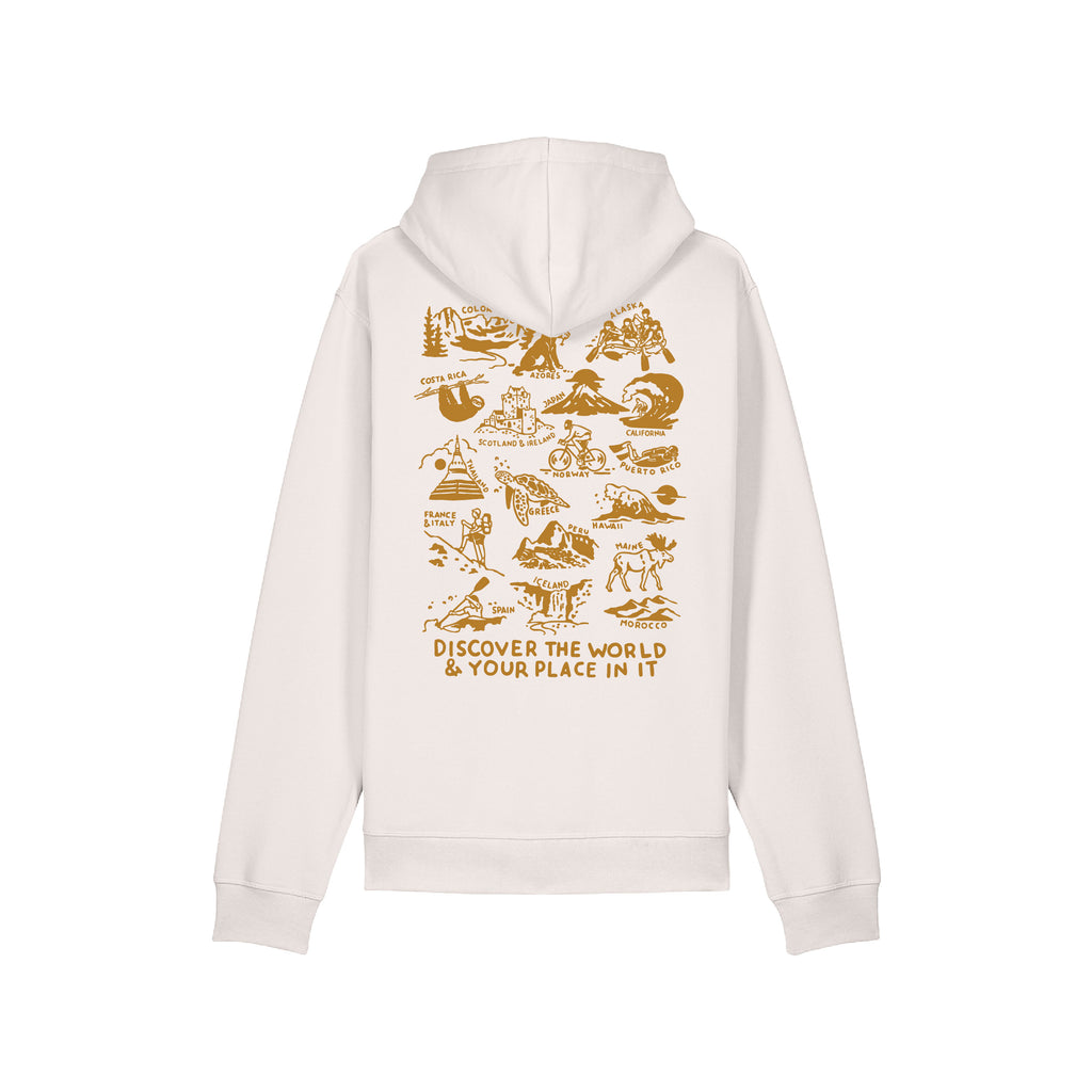 Discover The World - Vintage White Stanley/Stella Hoodie