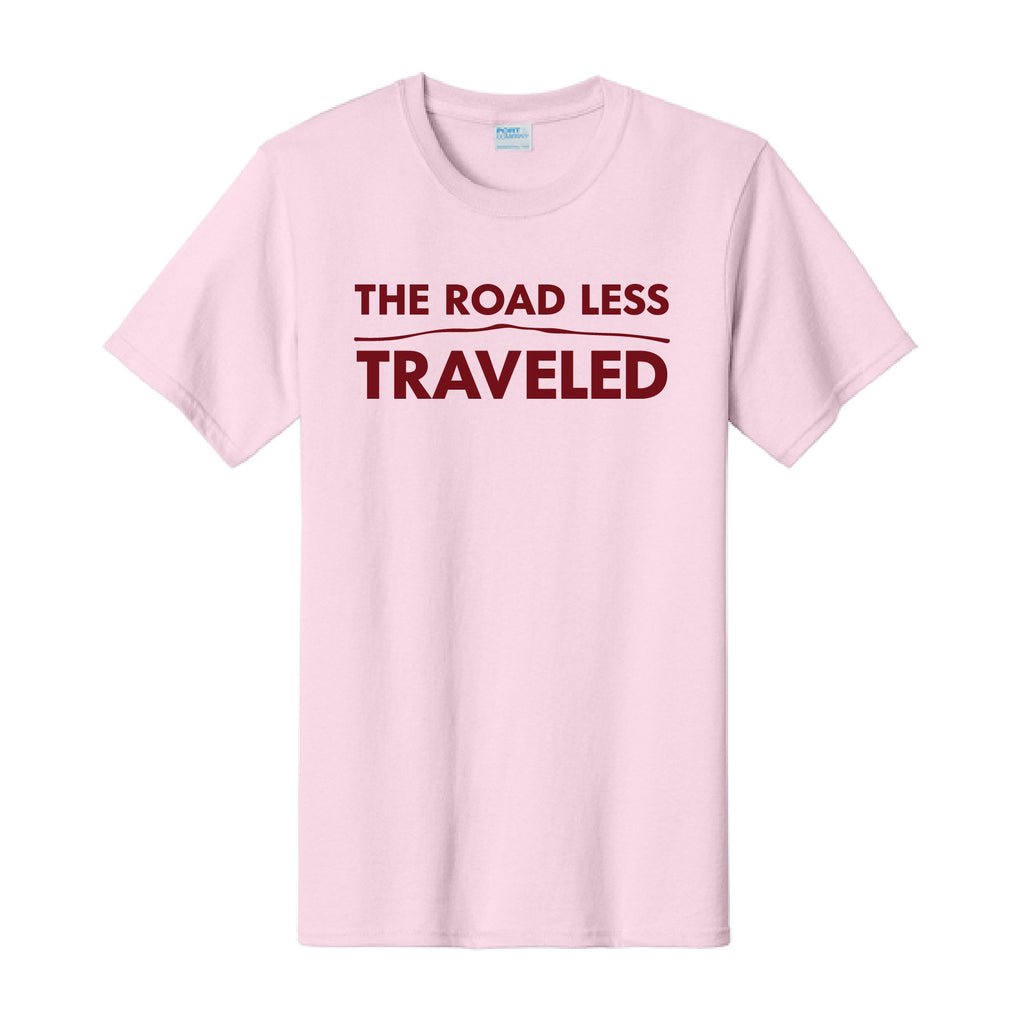 The Road Less Traveled - Cotton Pink Port & Co™ Essential Tee