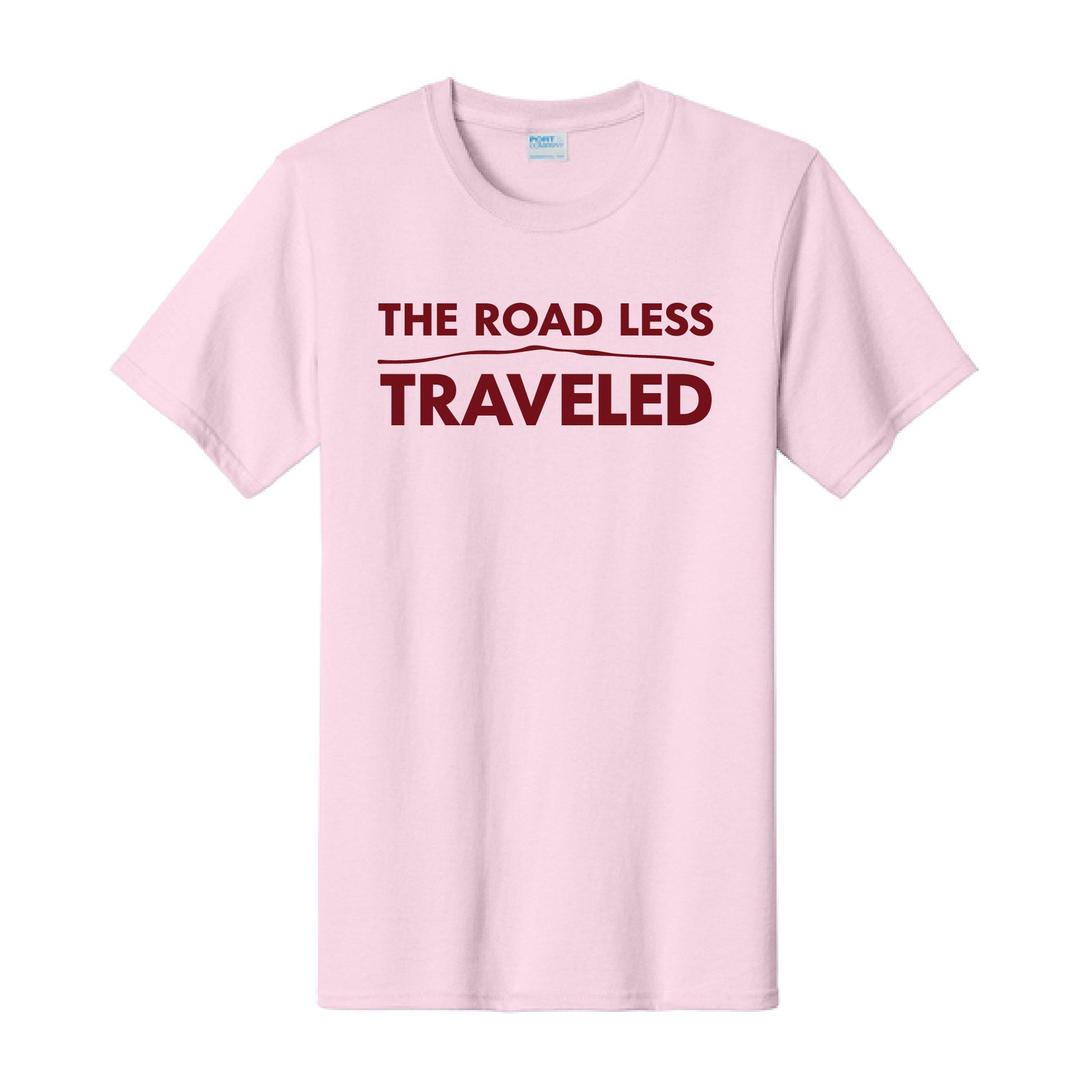 The Road Less Traveled - Cotton Pink Port & Co™ Essential Tee